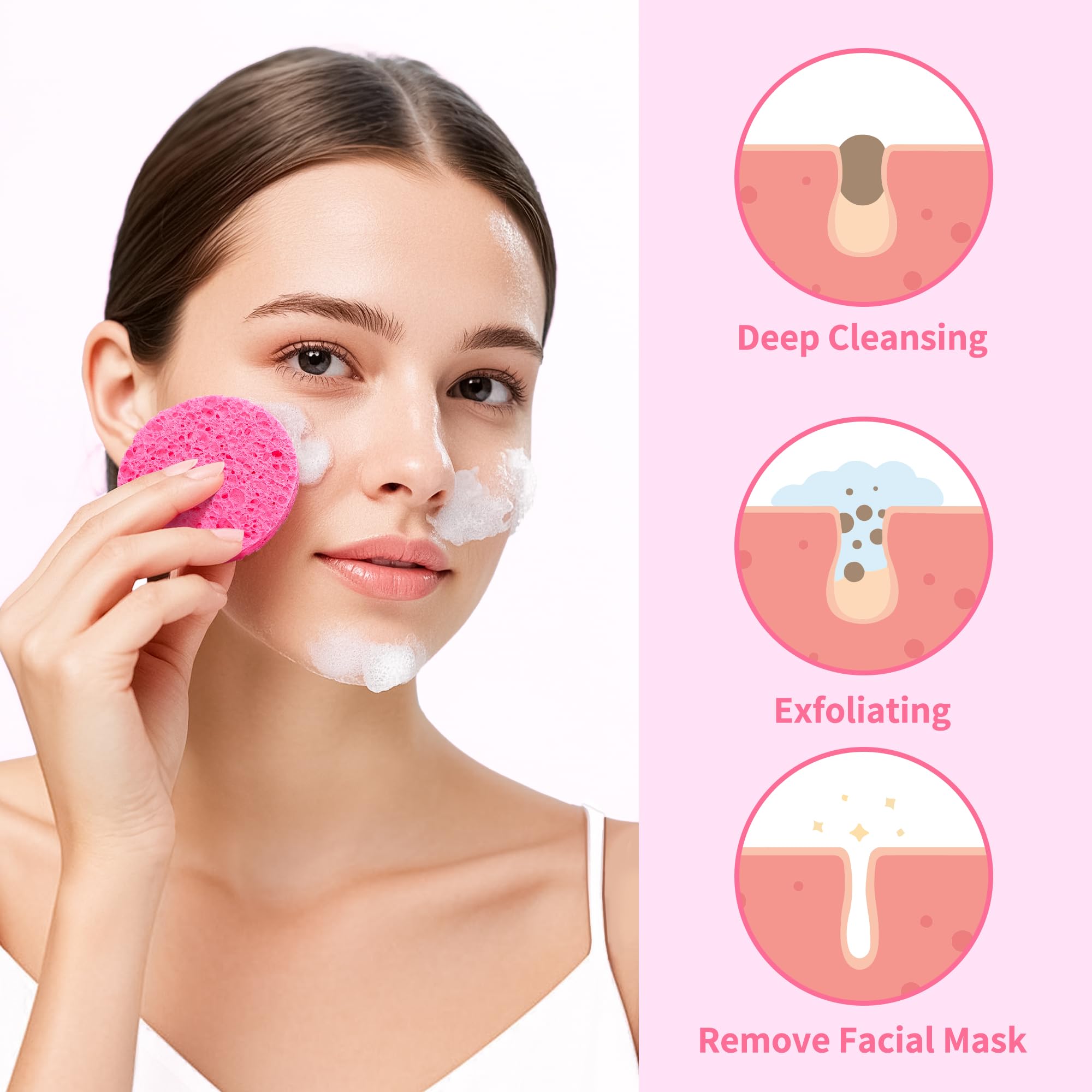 Derloyo esponjas faciales comprimidas para kit de viaje
