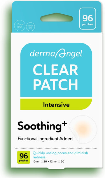 DERMA ANGEL 12mm patch on skin provides discreet blemish care and redness reduction.