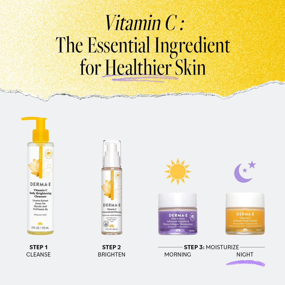 DERMA-E Aplicación nocturna de cuidado facial que se absorbe