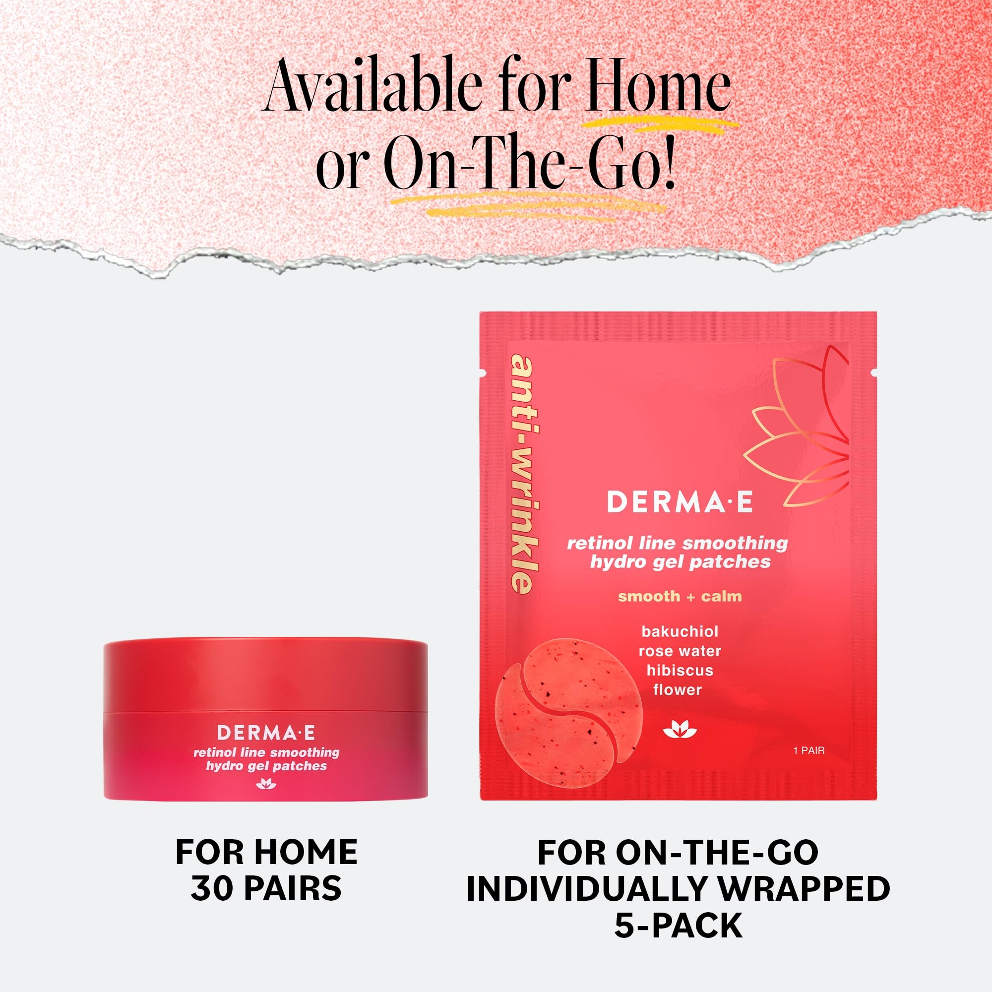 Emballage recyclable de Derma E, soin éthique et responsable.