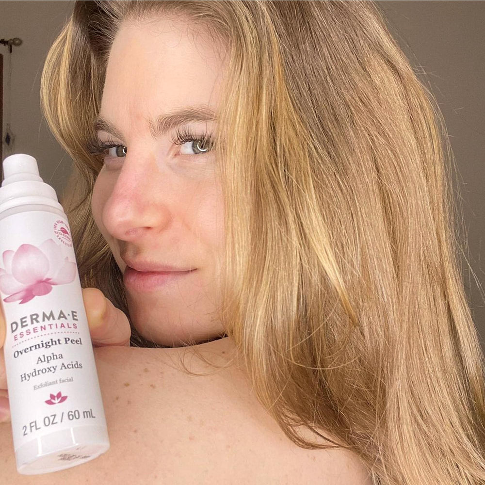 Sin gluten: Derma E Overnight Peel cuida piel sin irritantes