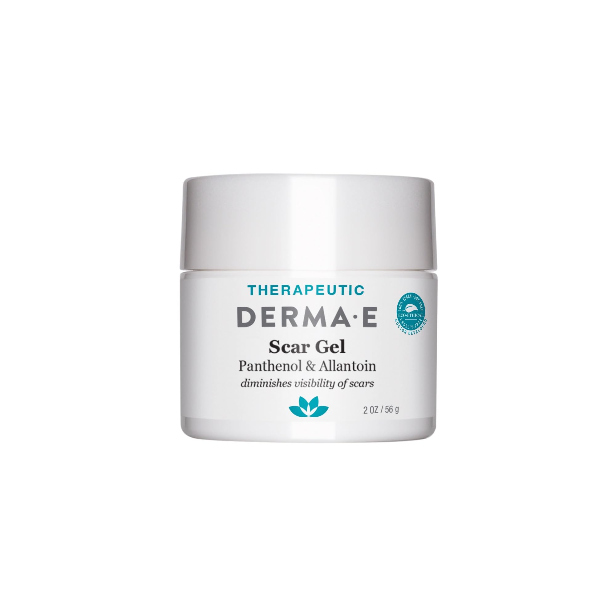 Derma E Gel de Cicatriz, aplicación suave para cicatrices faciales y corporales, con posible mejora de textura.