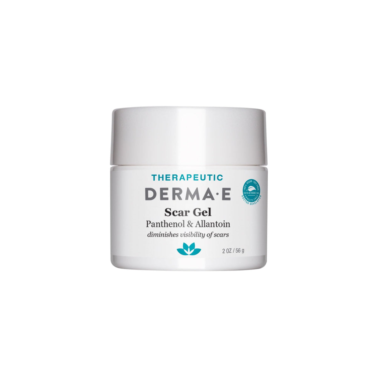 Derma E Gel de Cicatriz, aplicación suave para cicatrices faciales y corporales, con posible mejora de textura.