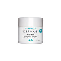 Derma E Gel de Cicatriz, aplicación suave para cicatrices faciales y corporales, con posible mejora de textura.