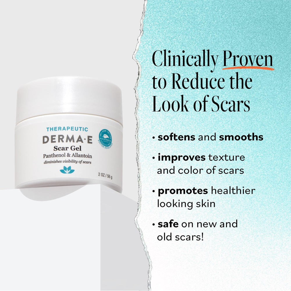 Derma E Gel de Cicatriz - textura suave que podría ayudar a suavizar irregularidades de la piel.