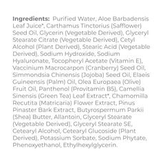 Derma E con aloe vera, calmando irritaciones y dejando piel suave.