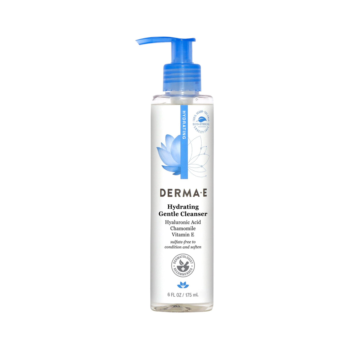 Derma E limpiador suave en botella limpia la piel sin resecar