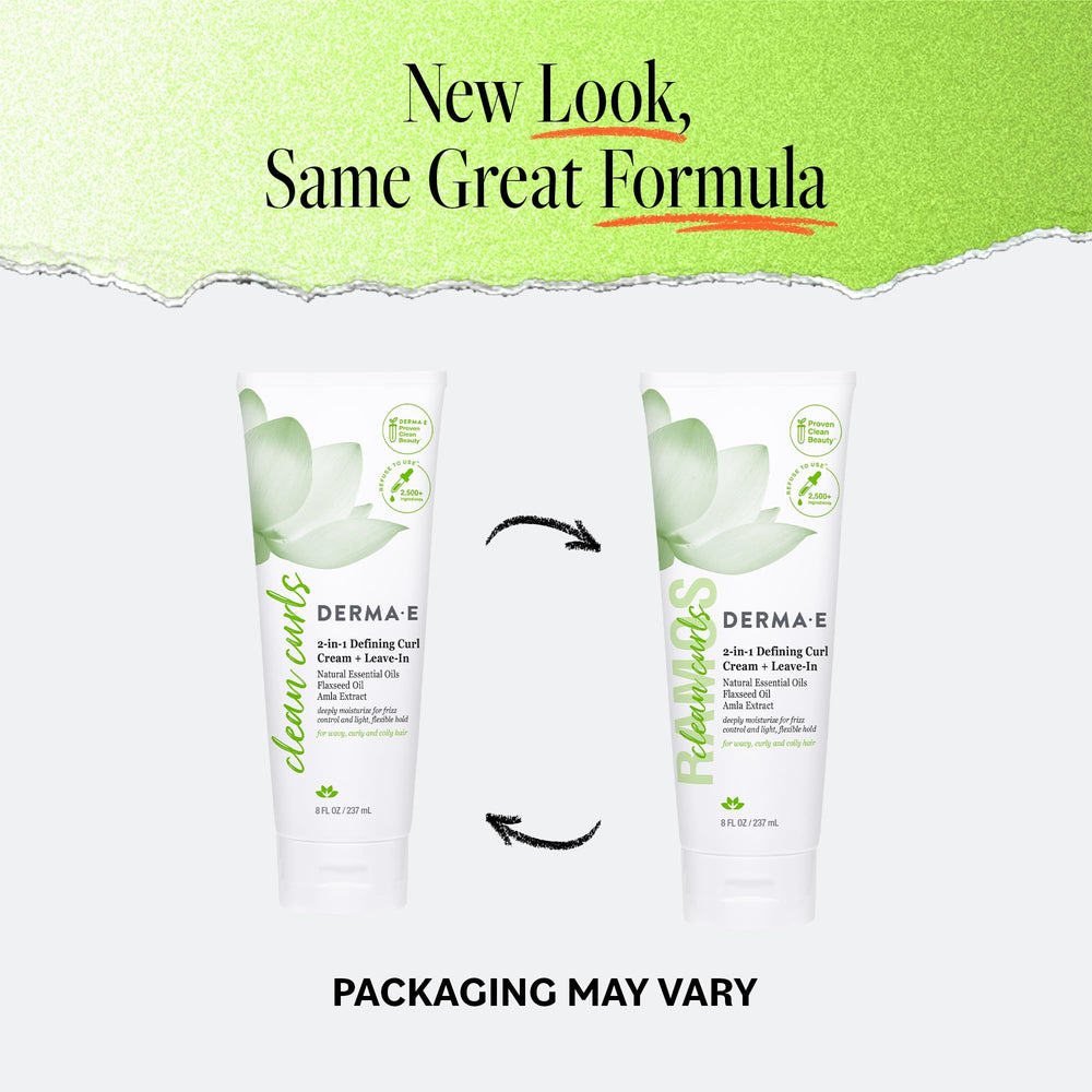Textura suave de la crema para rizos de DERMA E Ramos.