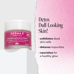 DERMA E sal del Mar Muerto exfoliante para textura más lisa