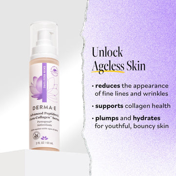 Derma E sérum al aplicar suavemente rostro y cuello con textura ligera