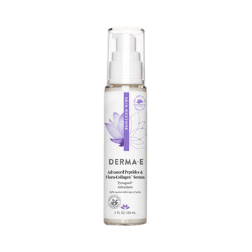 Derma E sérum avanzados de péptidos y Flora-Collagen en botella para hidratación profunda