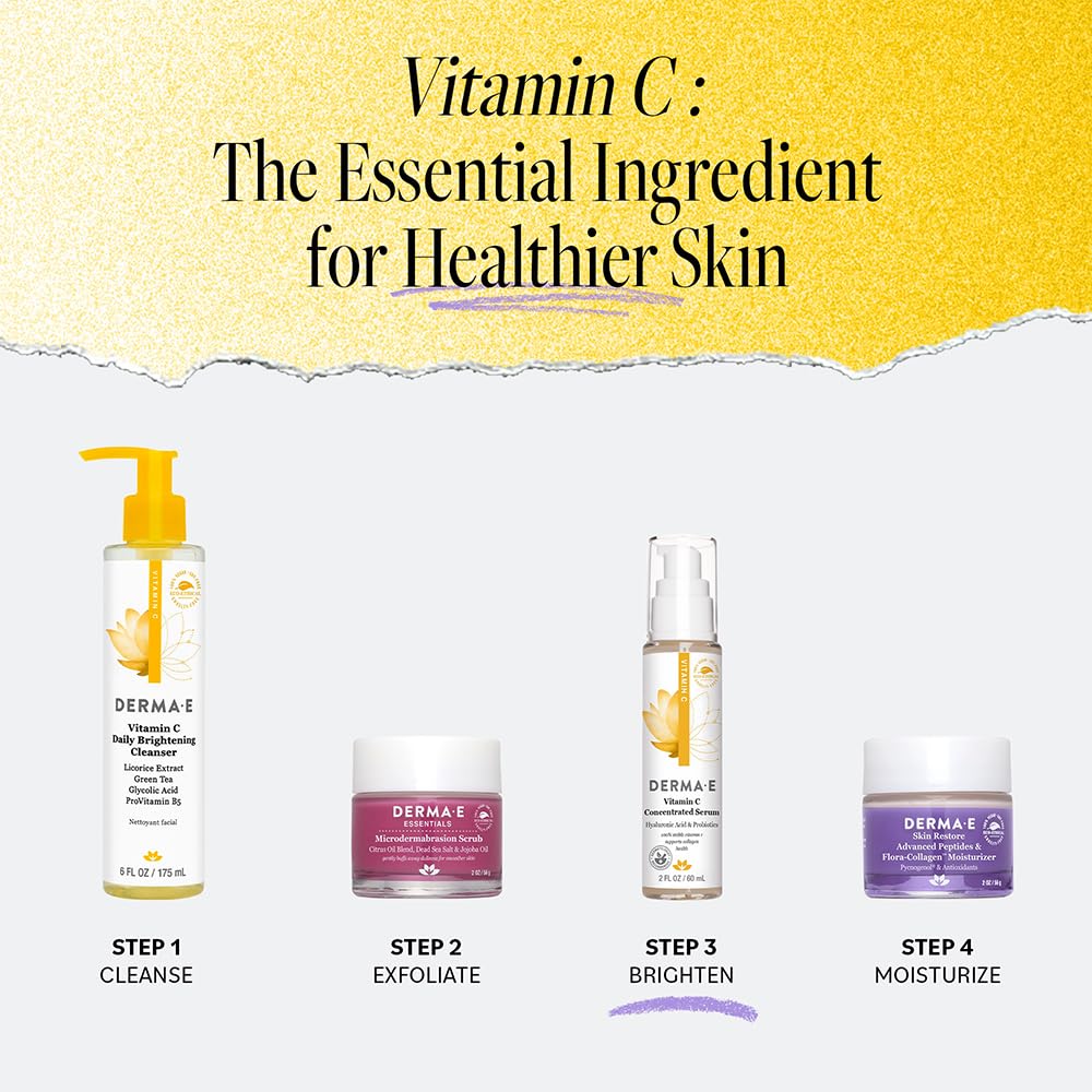 Derma E serum vitamina C, uso diario de cuidado de piel