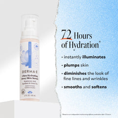 DERMA E suero, textura suave, ayuda a suavizar líneas y aportar luminosidad.