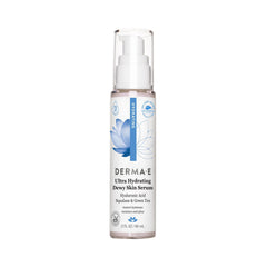 DERMA E suero Ultra Hidratante con brillo, botella visible, para hidratación profunda y brillo natural.