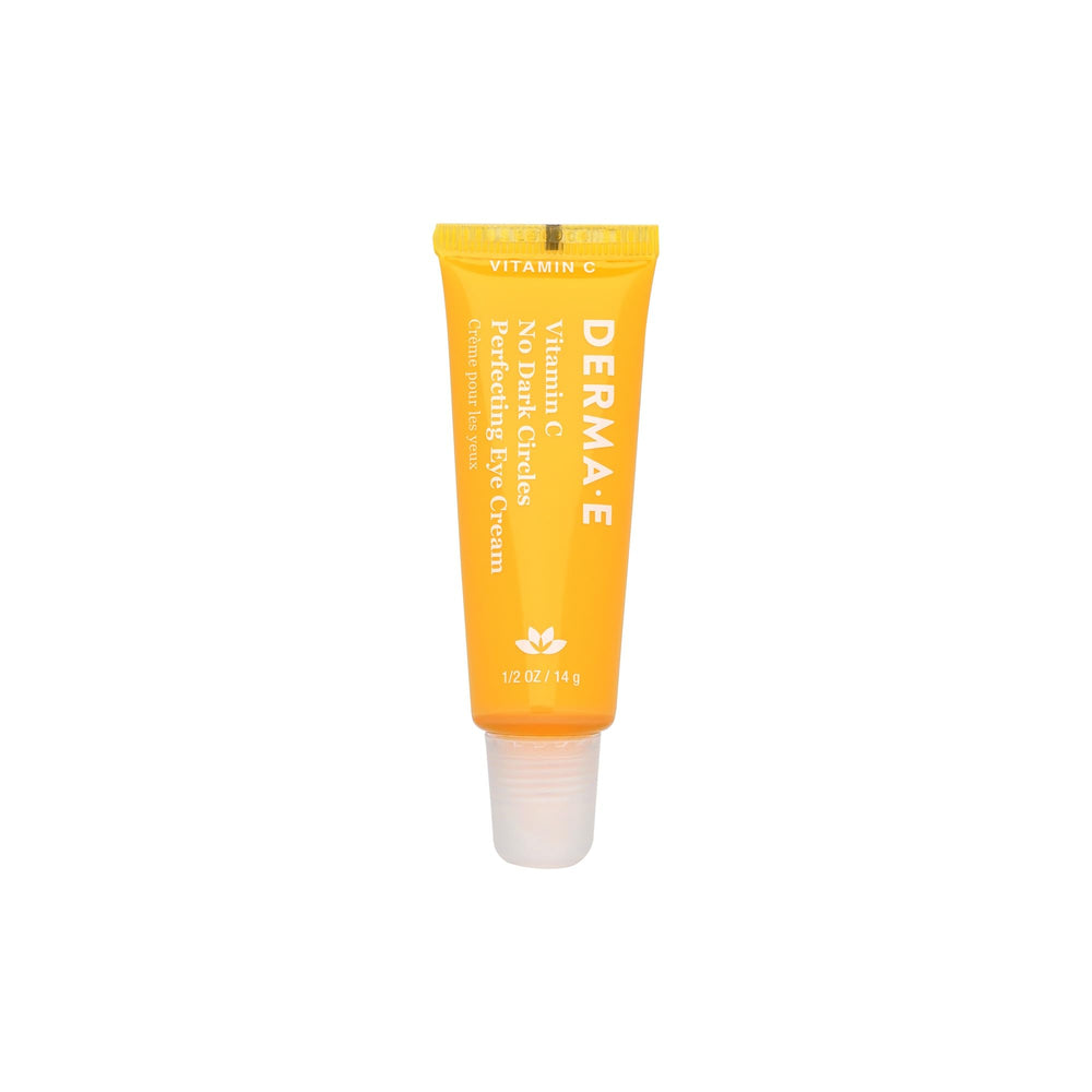 Derma E Vitamin C crema ojos: empaque compacto para uso diario.