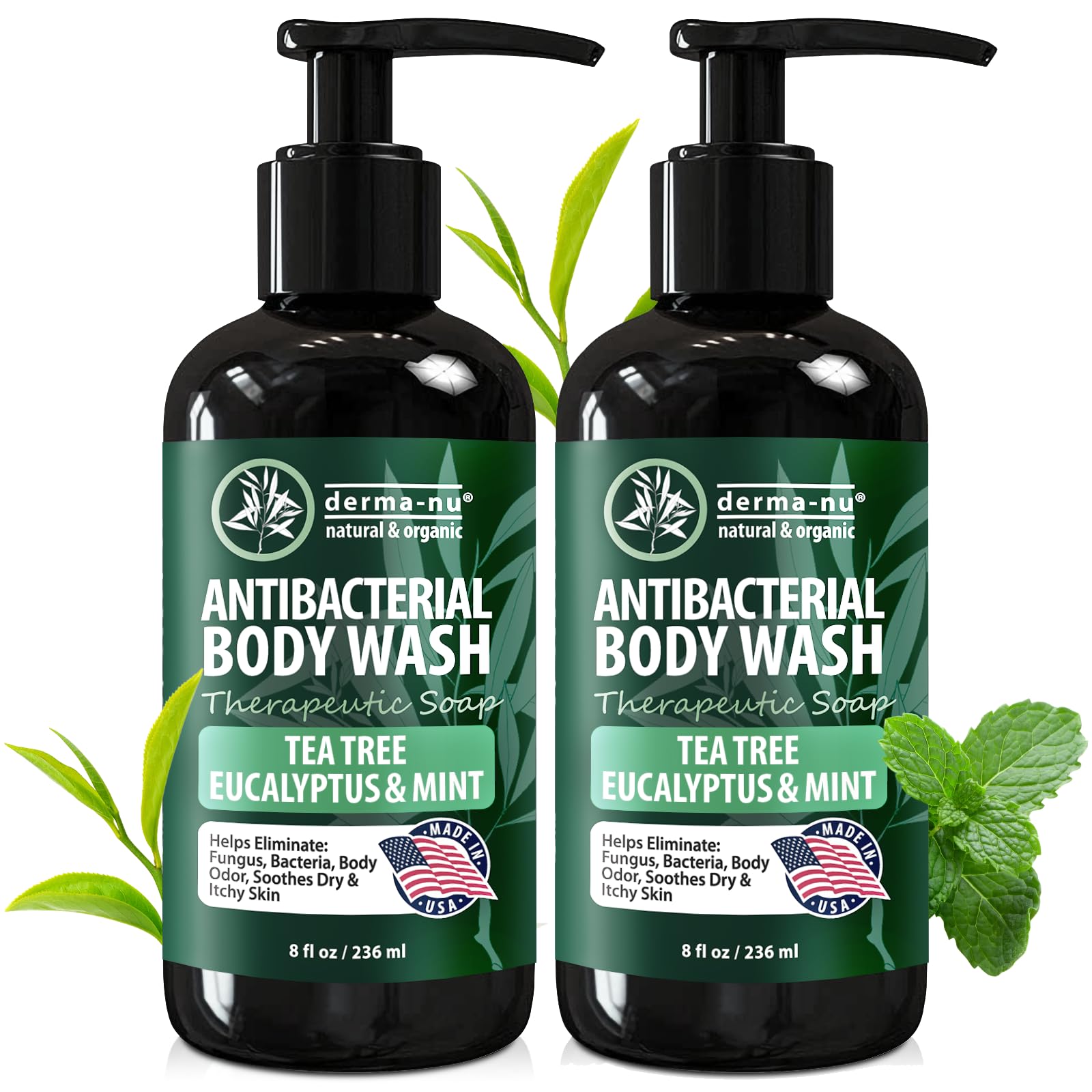 Derma-Nu : bouteille-douche-antibacterienne, nettoyage en profondeur et fraîcheur durable