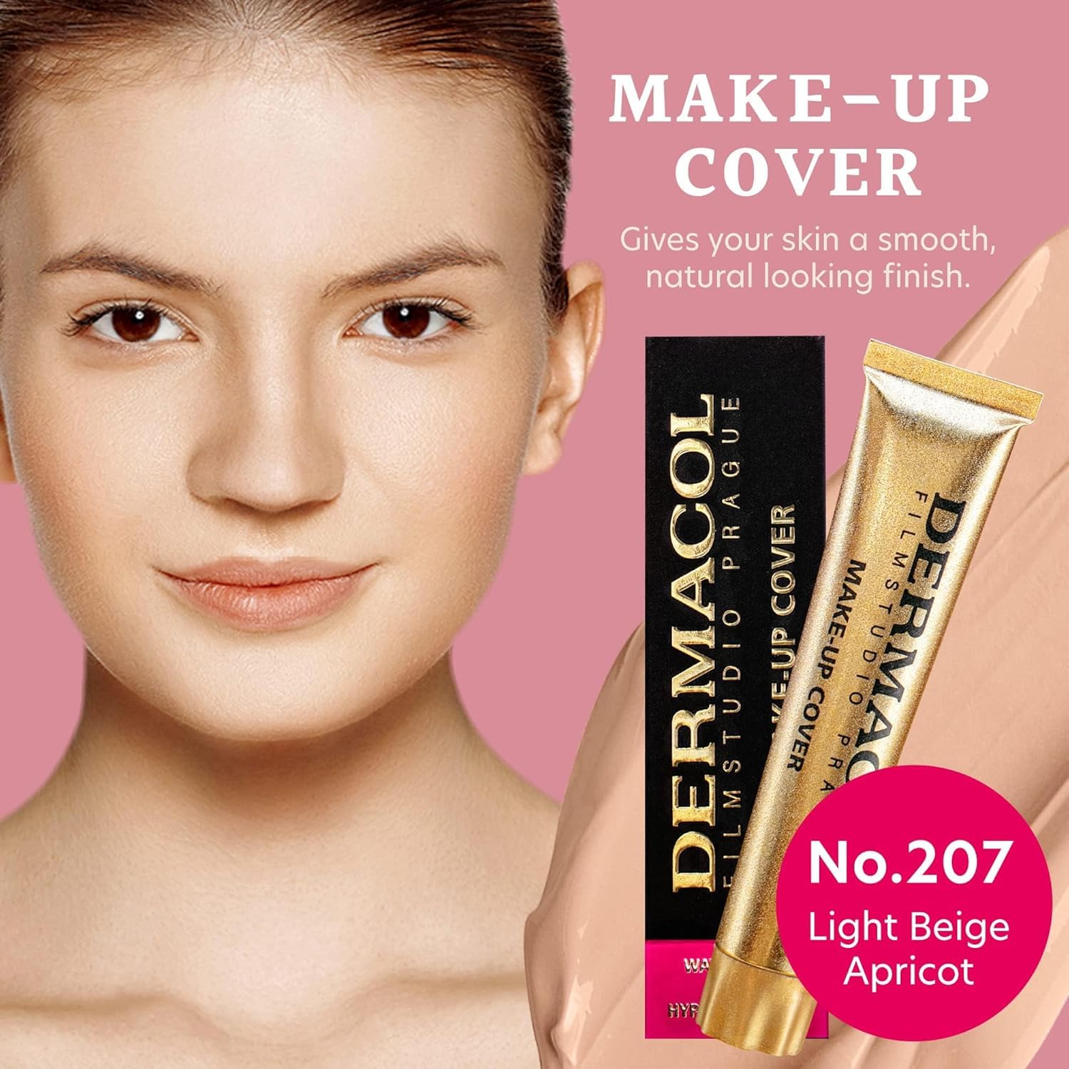 Aplicación suave de la base Dermacol para un tono uniforme.