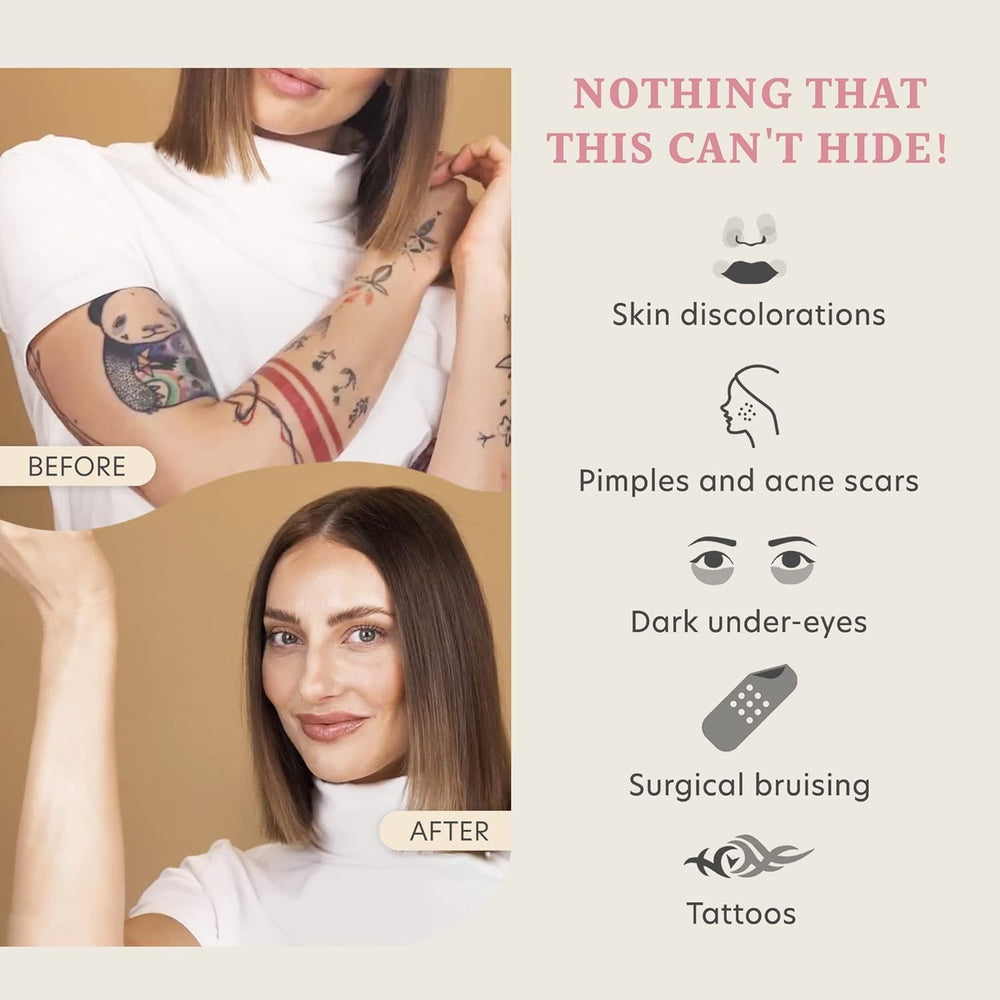 Dermacol long-wear finish on skin maintaining tone through activities.