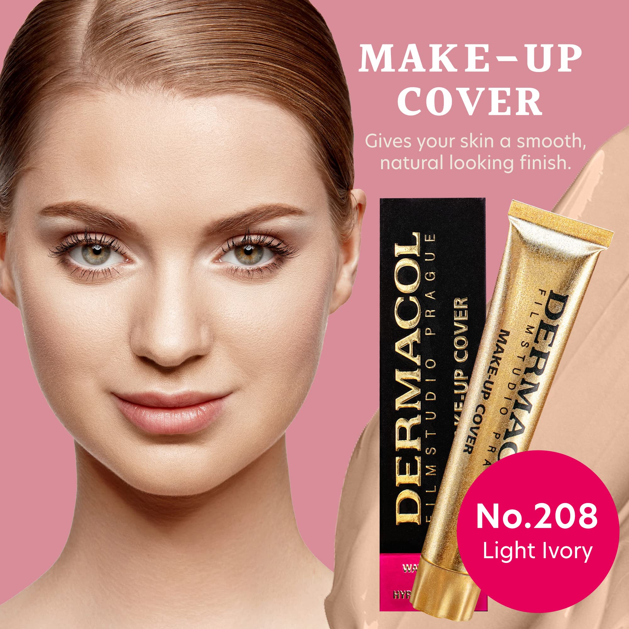 Dermacol waterproof makeup test on hand showing smudge resistance