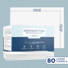 Dermacotton toallas sin fragancia para piel sensible, uso diario cómodo