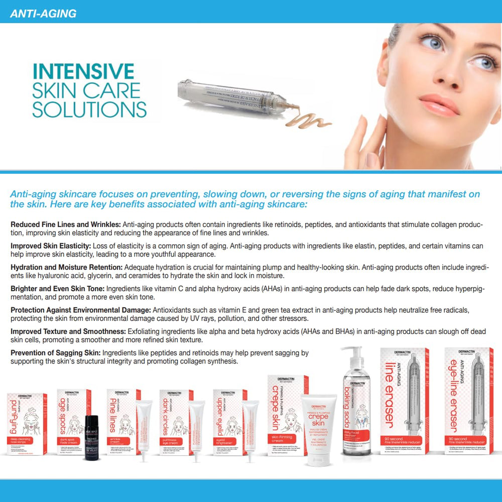 Zona de ojos cuidada con Dermactin para mayor confort y suavidad.