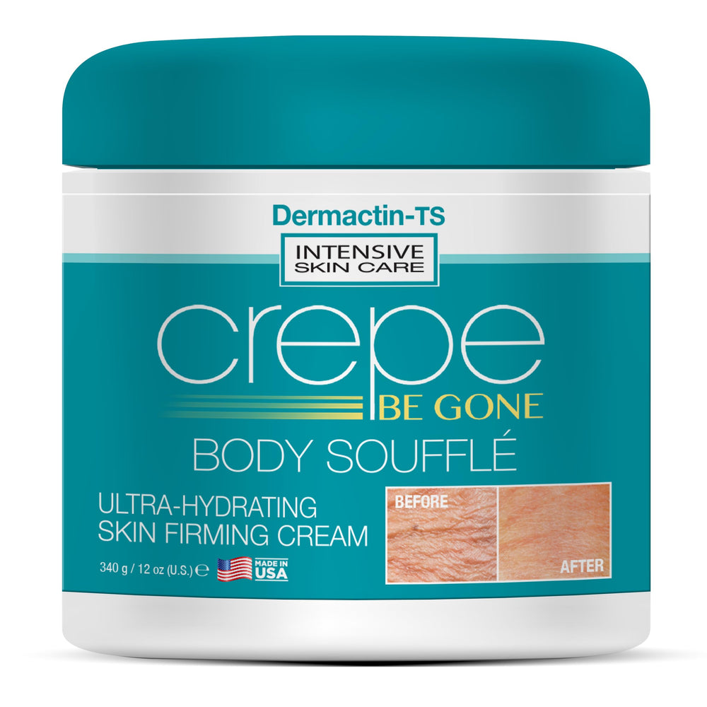 Dermactin Crepe Be Gone Body Souffle en pot, hydratation riche pour peau sèche
