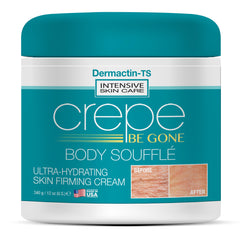 Dermactin Crepe Be Gone Body Souffle en pot, hydratation riche pour peau sèche