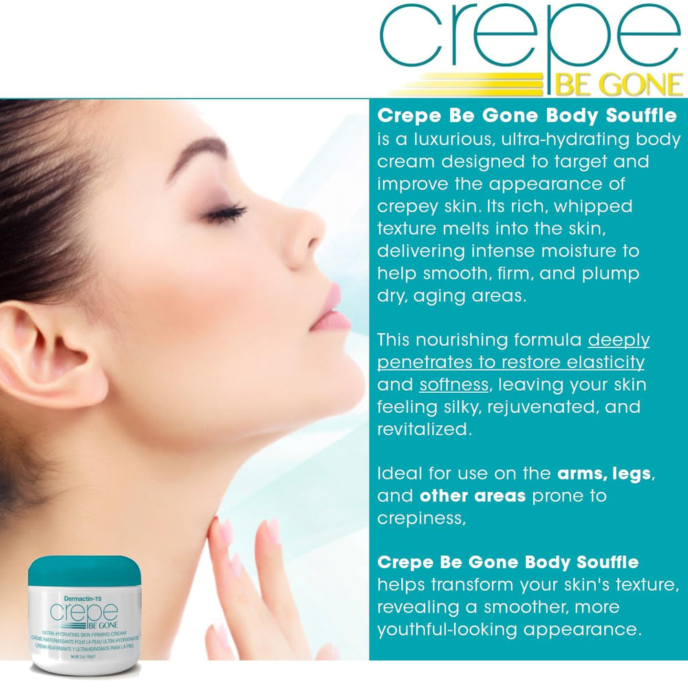 Dermactin Crepe Be Gone on neck and chest reveals silky, smooth appearance.