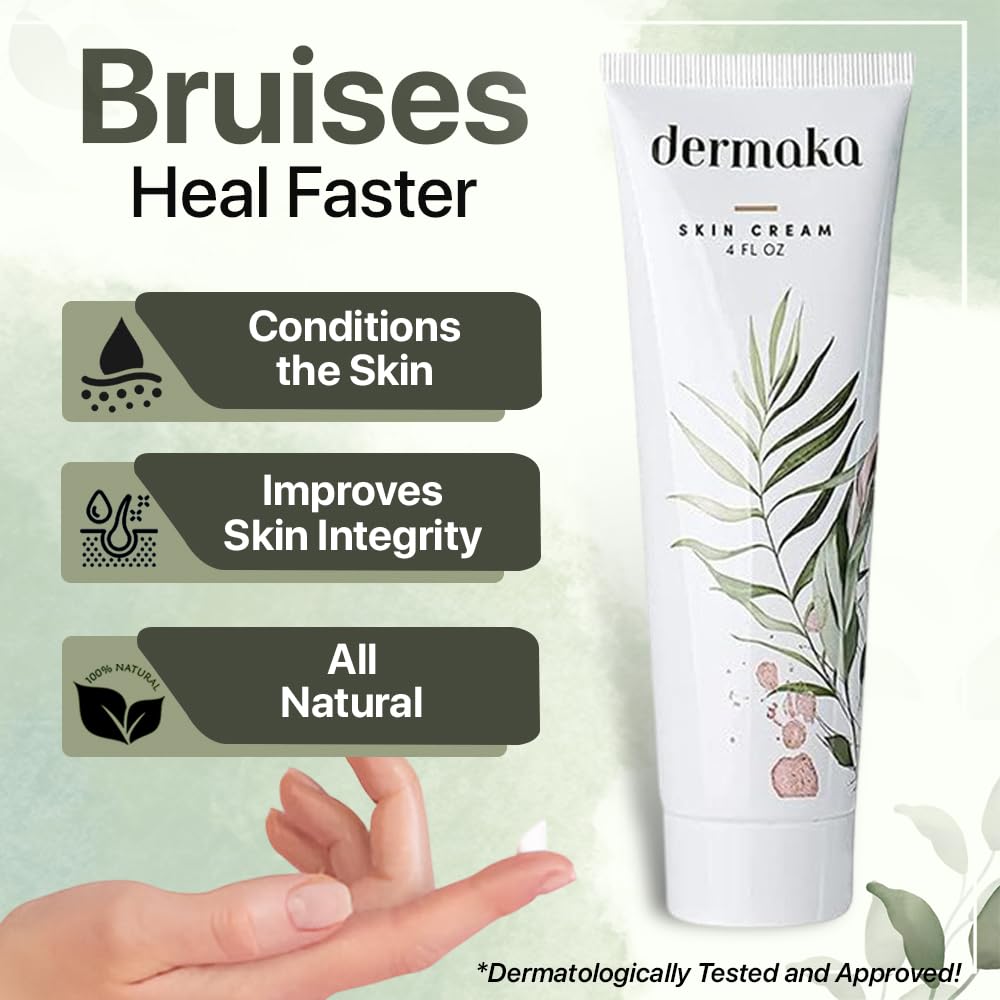 Dermaka crema con arnica y bromelaina para apoyo suave de la piel.