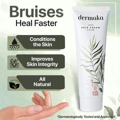 Dermaka crema con arnica y bromelaina para apoyo suave de la piel.