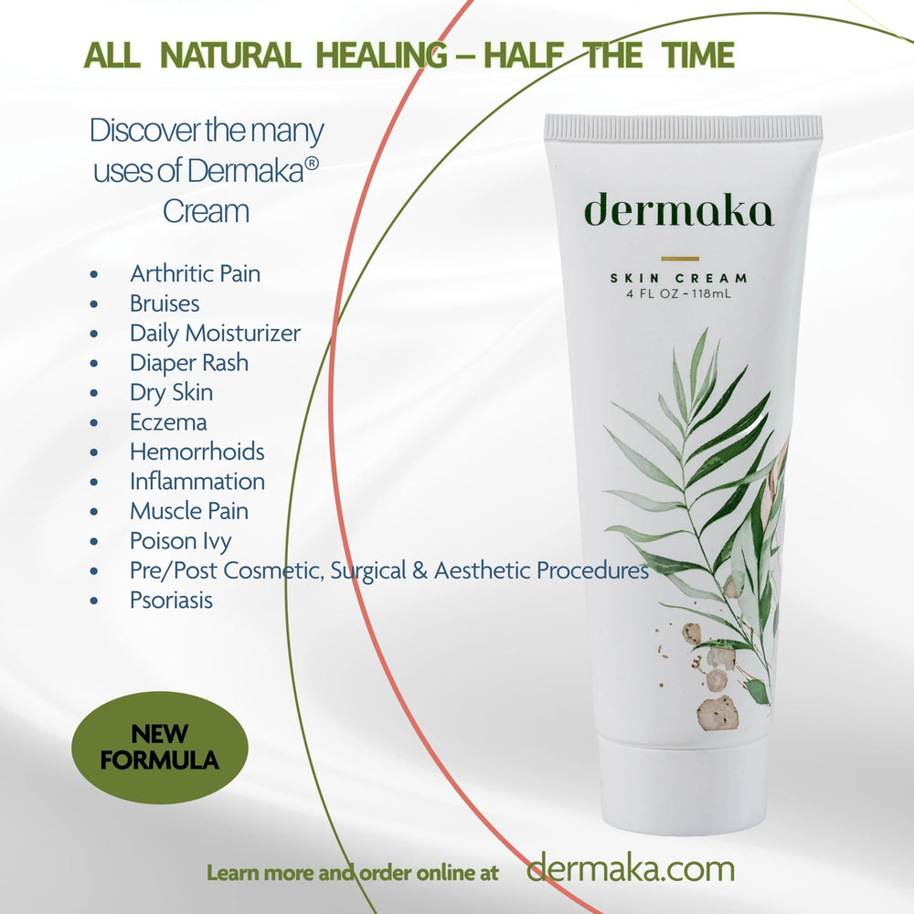 Dermaka crema aplicación en la piel para restauración suave.