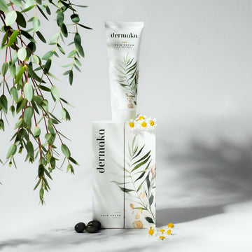 Dermaka crema para piel sensible en uso diario.