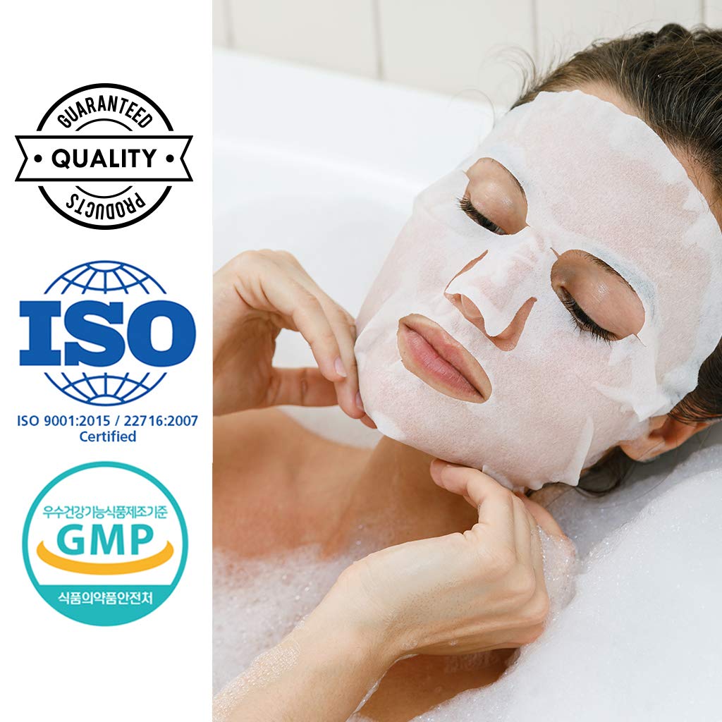 Close-up of moisture-rich essence on Dermal sheet mask fabric