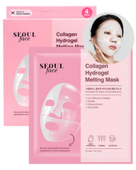 DERMAL mascarilla hidrogel en empaque de 4 piezas para uso nocturno.