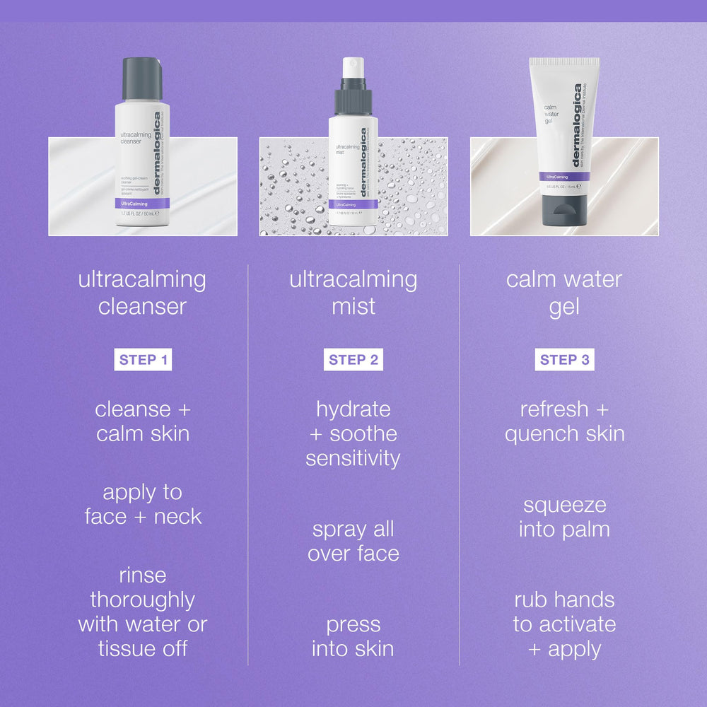 Dermalogica aplicación-bruma tónico, rociado suave para calma.