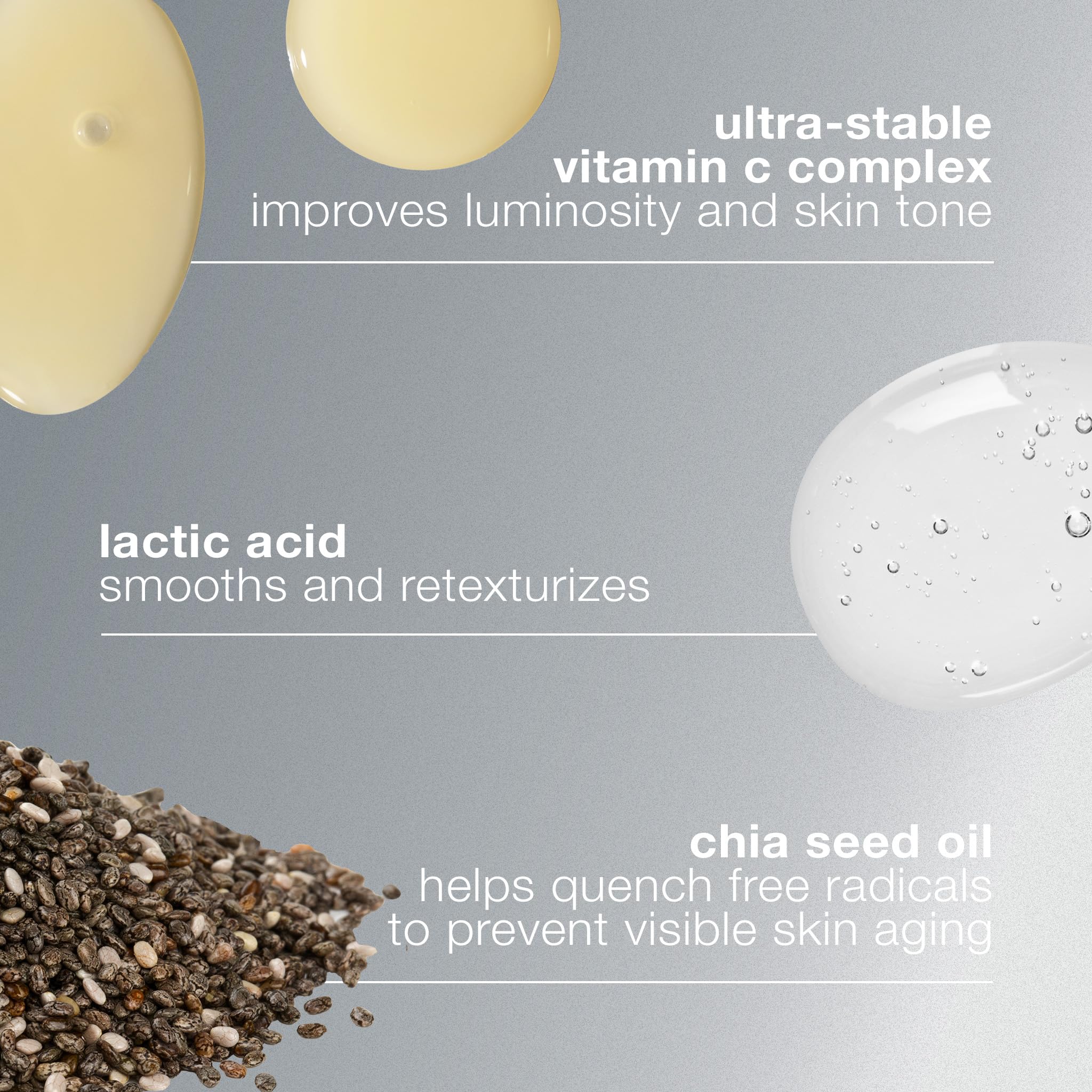 Dermalogica Biolumin-C Serum, ácido láctico para exfoliar suave y revelar textura suave.