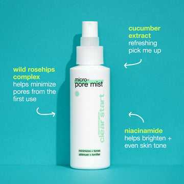 Dermalogica Clear Start Micro-Pore Mist texture légère, destinés à lisser les pores.