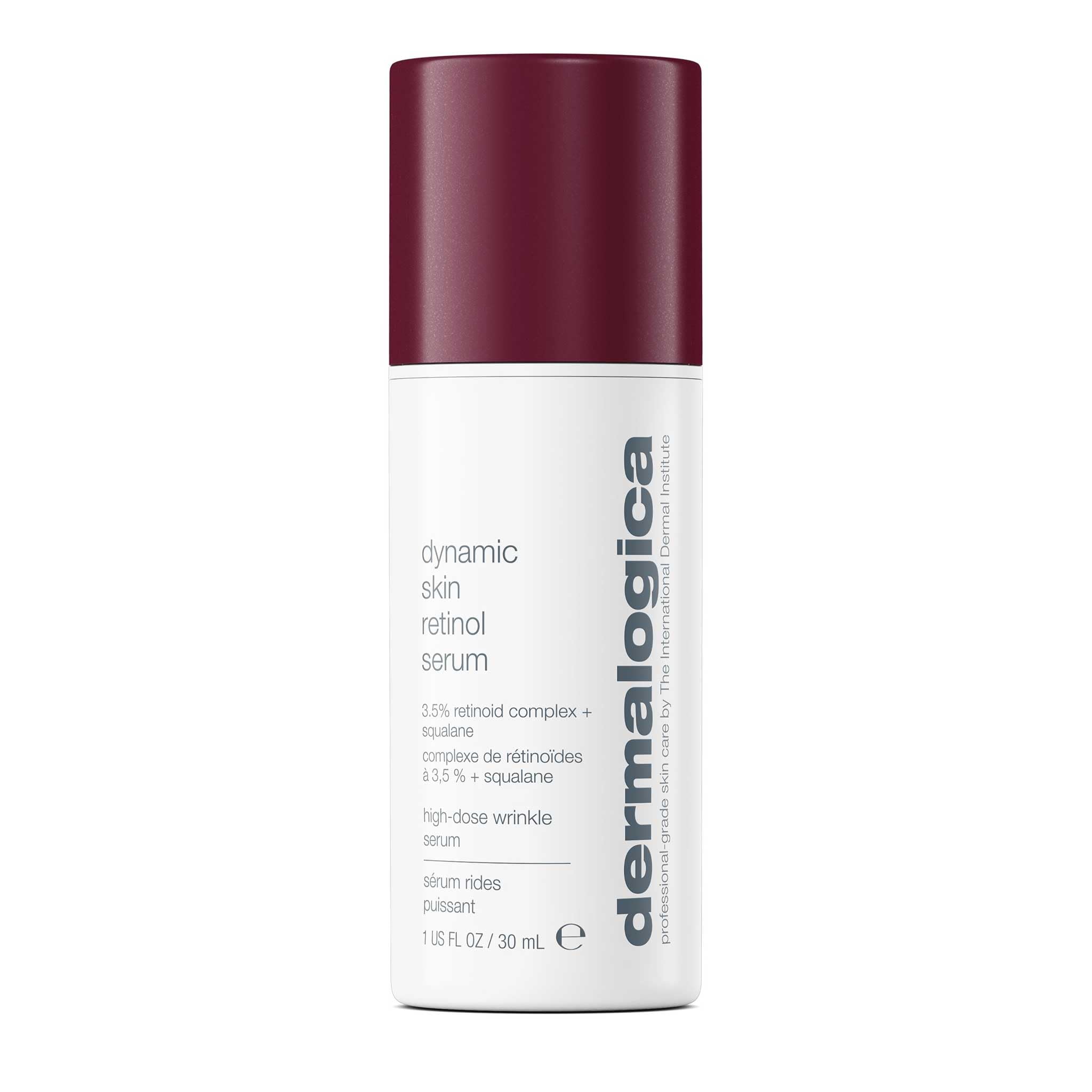 Dermalogica Dynamic Skin Retinoides, bote elegante para uso nocturno y textura refinada.