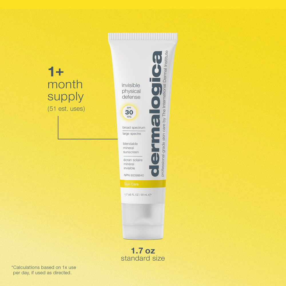 Dermalogica Invisible Physical Defense SPF30, apto para piel sensible y uso diario.