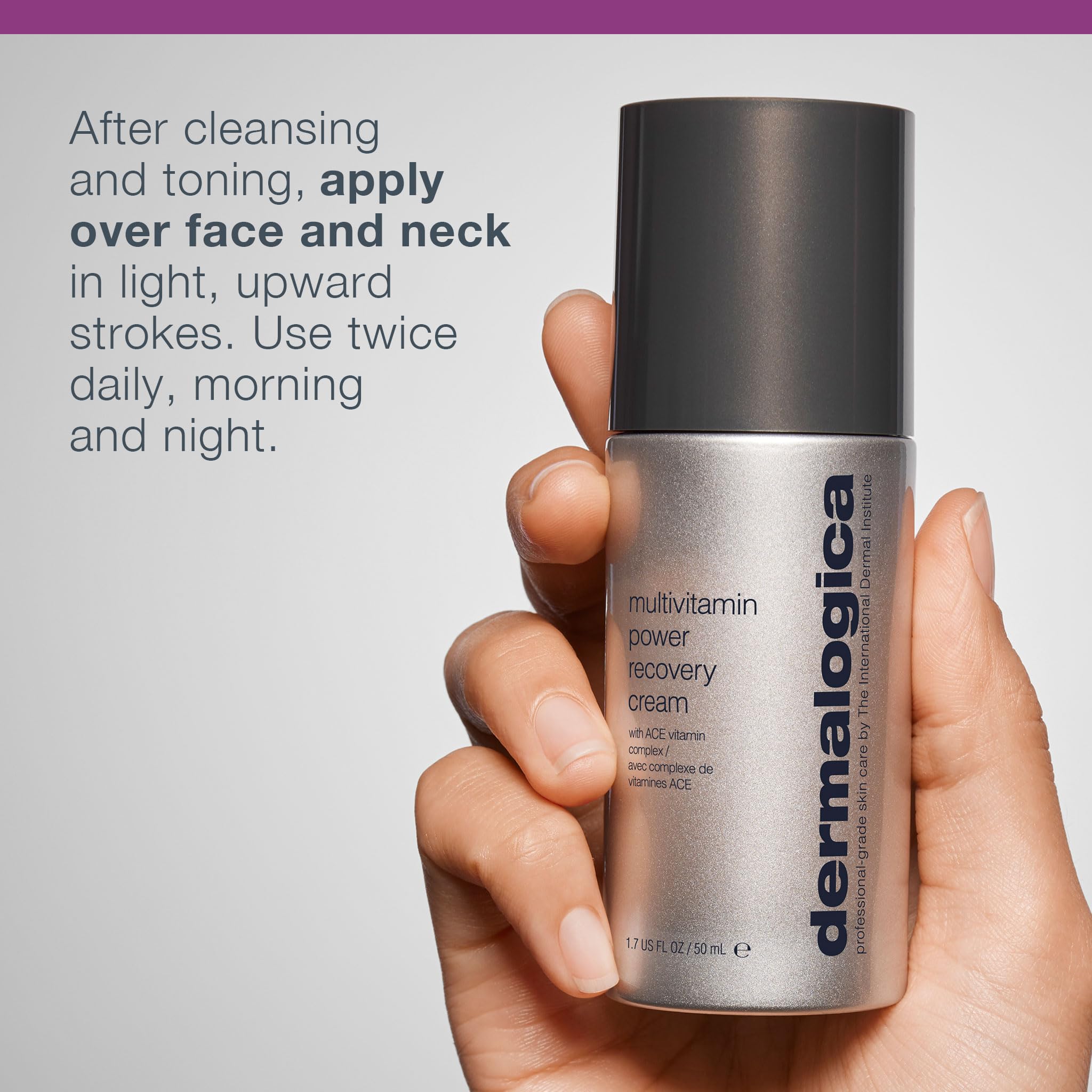 Dermalogica MultiVitamin Power Recovery Cream – vitamines A, C et E, protection antioxydante.