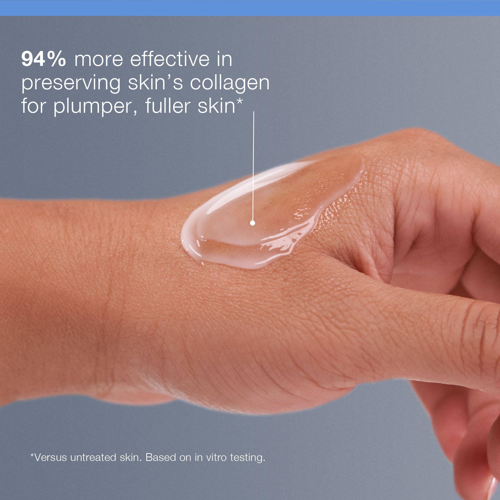 Aplicación en mano: Dermalogica Pro Collagen Banking Serum para rostro suave al instante.