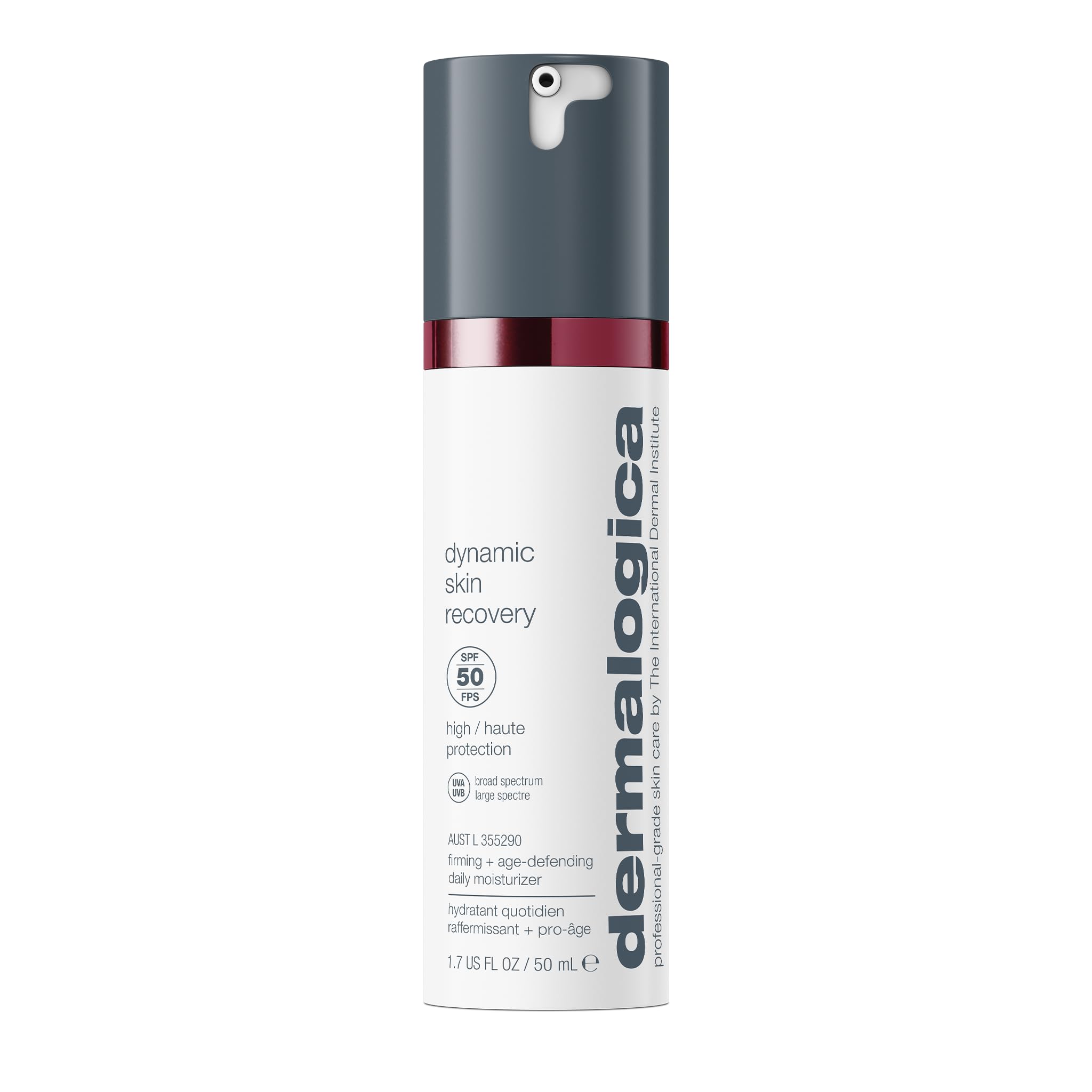 Dermalogica Dynamic Skin Recovery SPF50 en botella, protege la piel a diario.