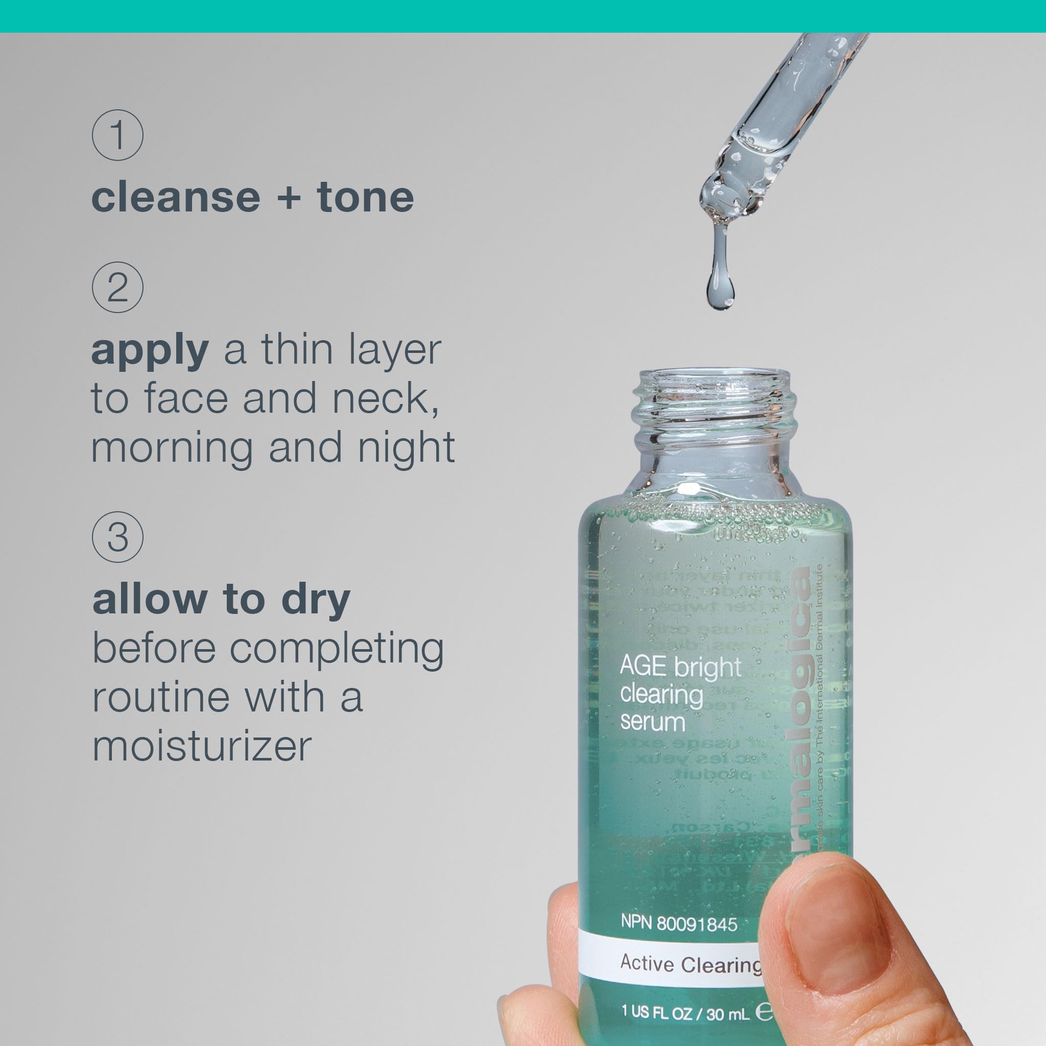 Rutina de mañana y noche con el suero Dermalogica.