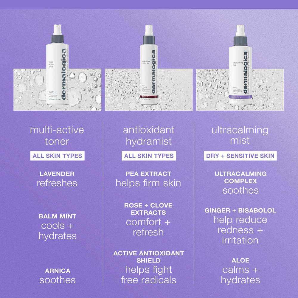 Dermalogica Ultracalming Bruma, aplicación en cuello, hidratación ligera para uso diario.