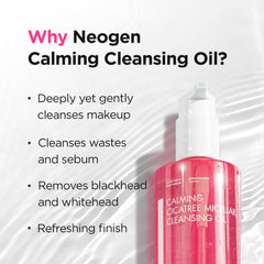 DERMALOGY NEOGENLAB Aceite Limpiador Calmante: quita maquillaje con micelas sin irritación.