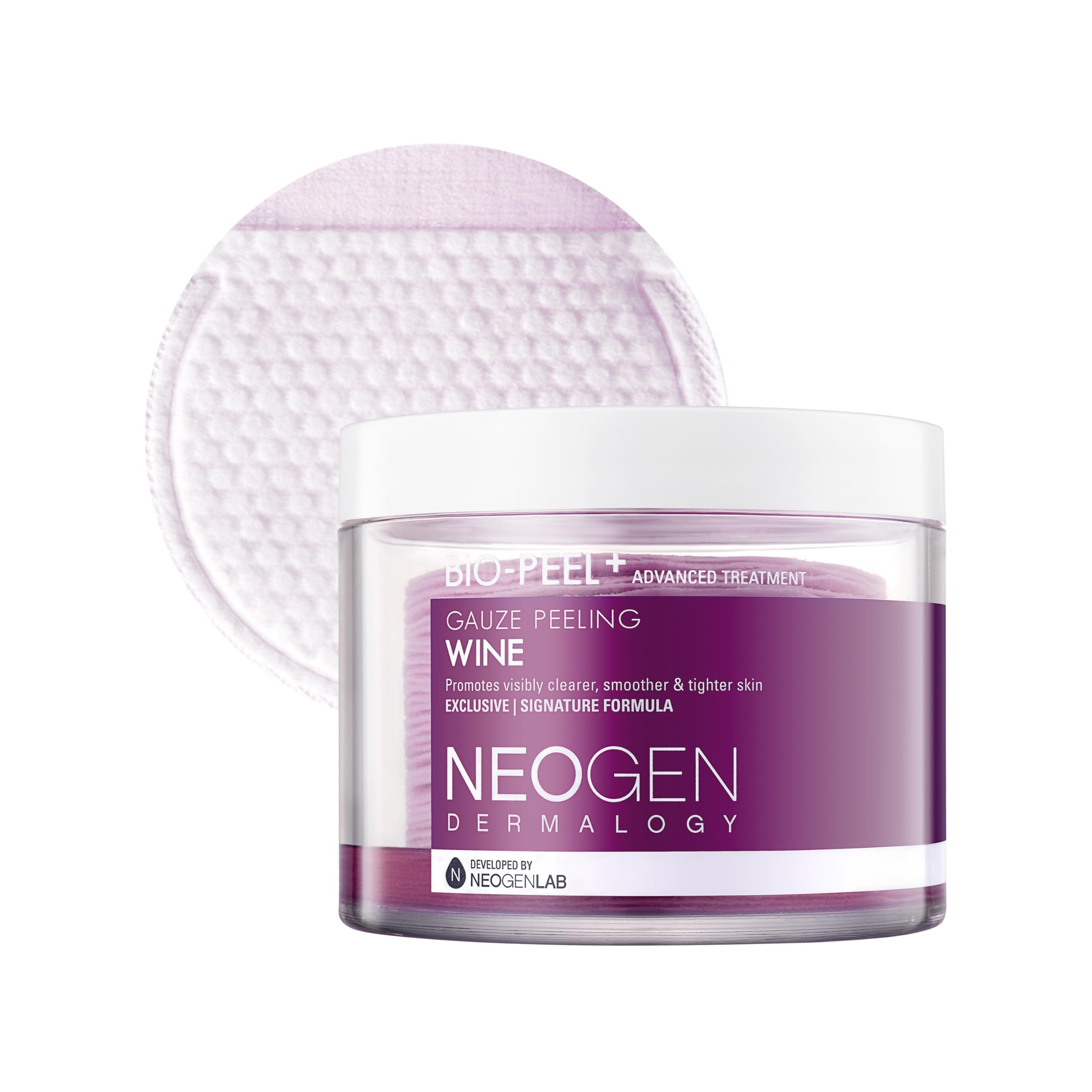 DERMALOGY NEOGENLAB Bio-Peel Gasa Vino - aplicación suave para iluminar la piel