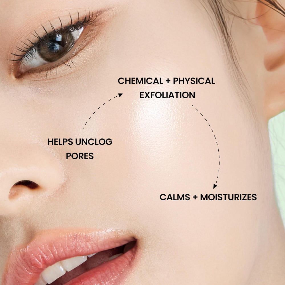 Textura de gasa de tres capas para exfoliación suave con Bio-Peel.