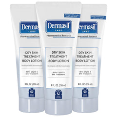 Dermasil loción corporal para piel seca, hidratación profunda para uso diario.