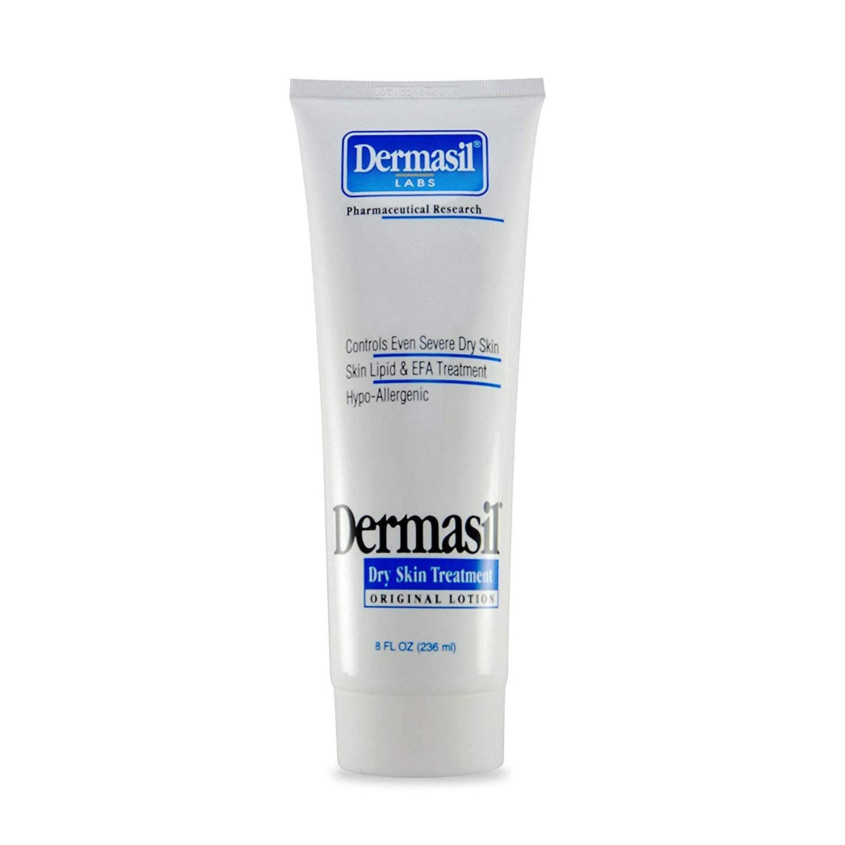Dermasil Loción Original para piel seca, botella de 236 ml lista para uso diario.