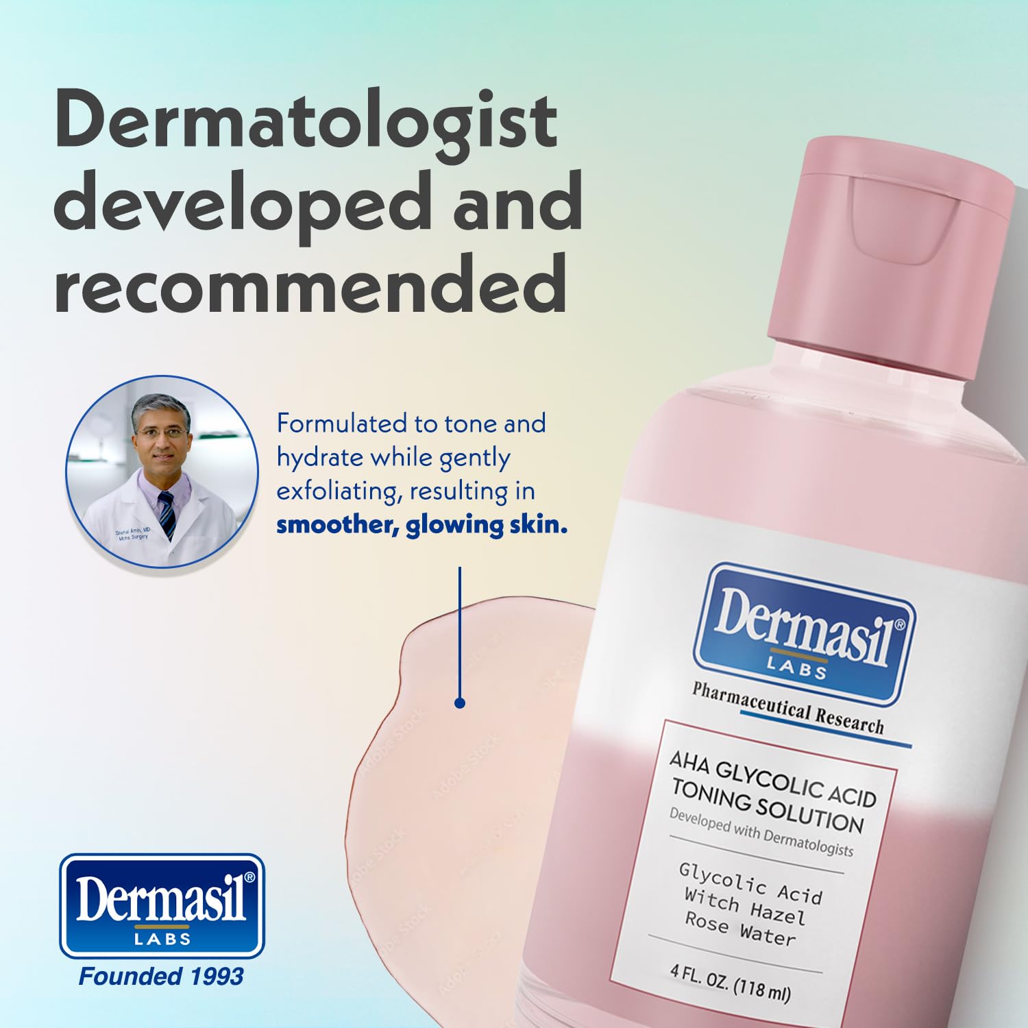 Dermasil tonico AHA glicolico con ácido hialuronico para hidratación ligera